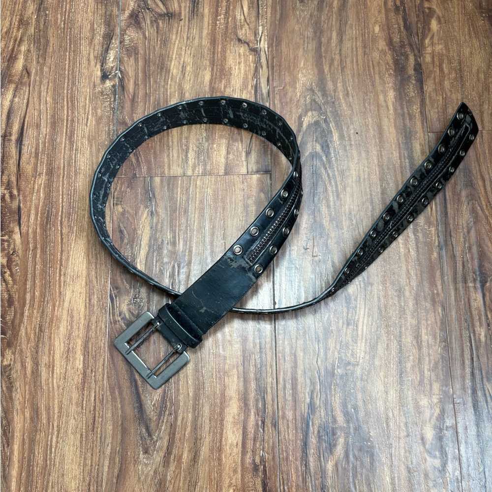 Stylish Black Leather Belt